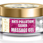 Organic Silver Massage Gel with Pure Silver Dust & Sandalwood Oil - Deep Cleanses Skin - Keeps Skin Soft (50 gms/ 2oz)