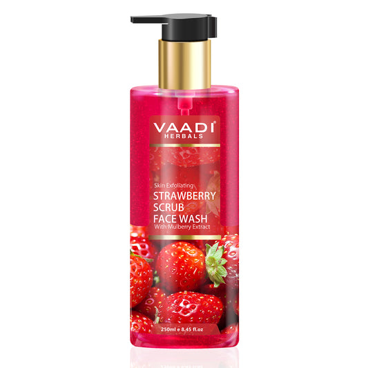 Strawberry Scrub Face Wash With Mulberry Extract (250 ml / 8.5 fl oz)