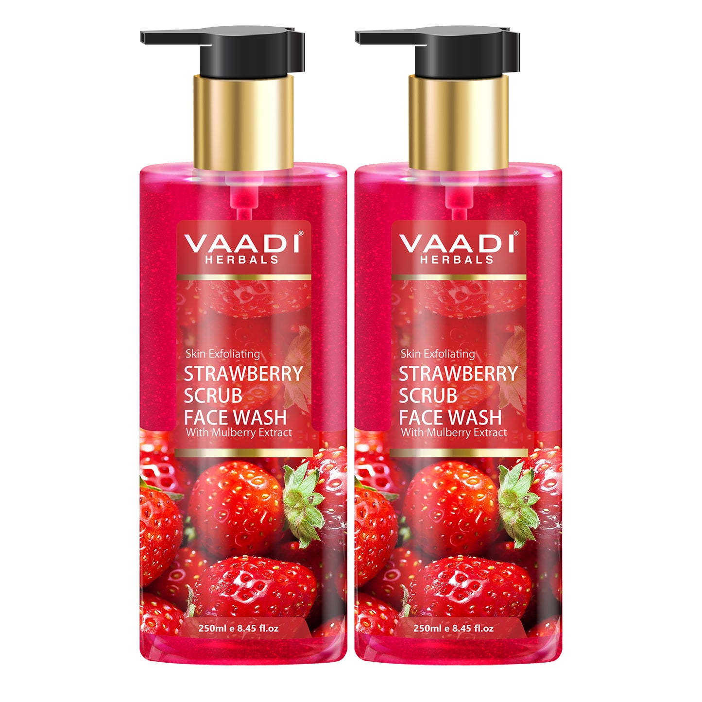 Strawberry Scrub Face Wash With Mulberry Extract ( 2 x 250 ml/8.45 fl oz)