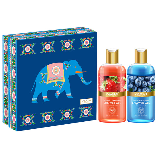 Very Berry Shower Gels Gift Box - Blushing Strawberry 300 ml & Midnight Blueberry 300 ml (300 ml x 2)