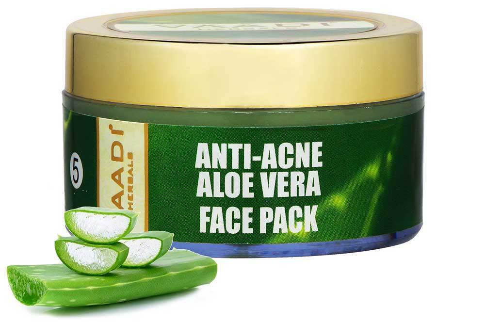 Anti Acne Organic Aloe Vera Face Pack - Clears Skin Deep Impurities - Protects & Hydrates Skin (70 gms/2.5 oz)