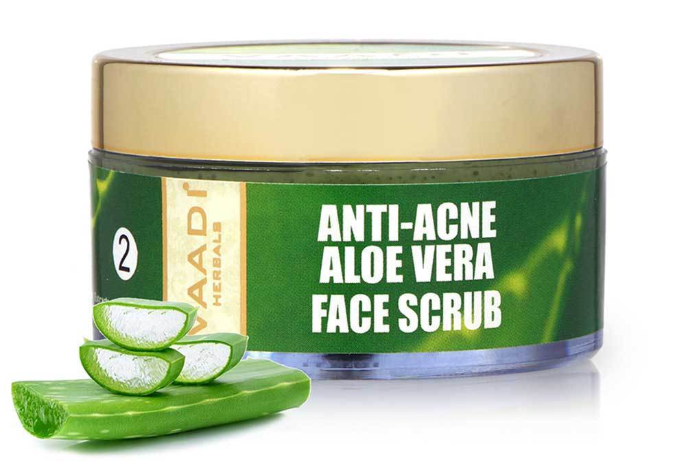 Anti Acne Organic Aloe Vera Scrub - Removes Skin Impurities - Keeps Skin Soft (50 gms/ 2 oz)