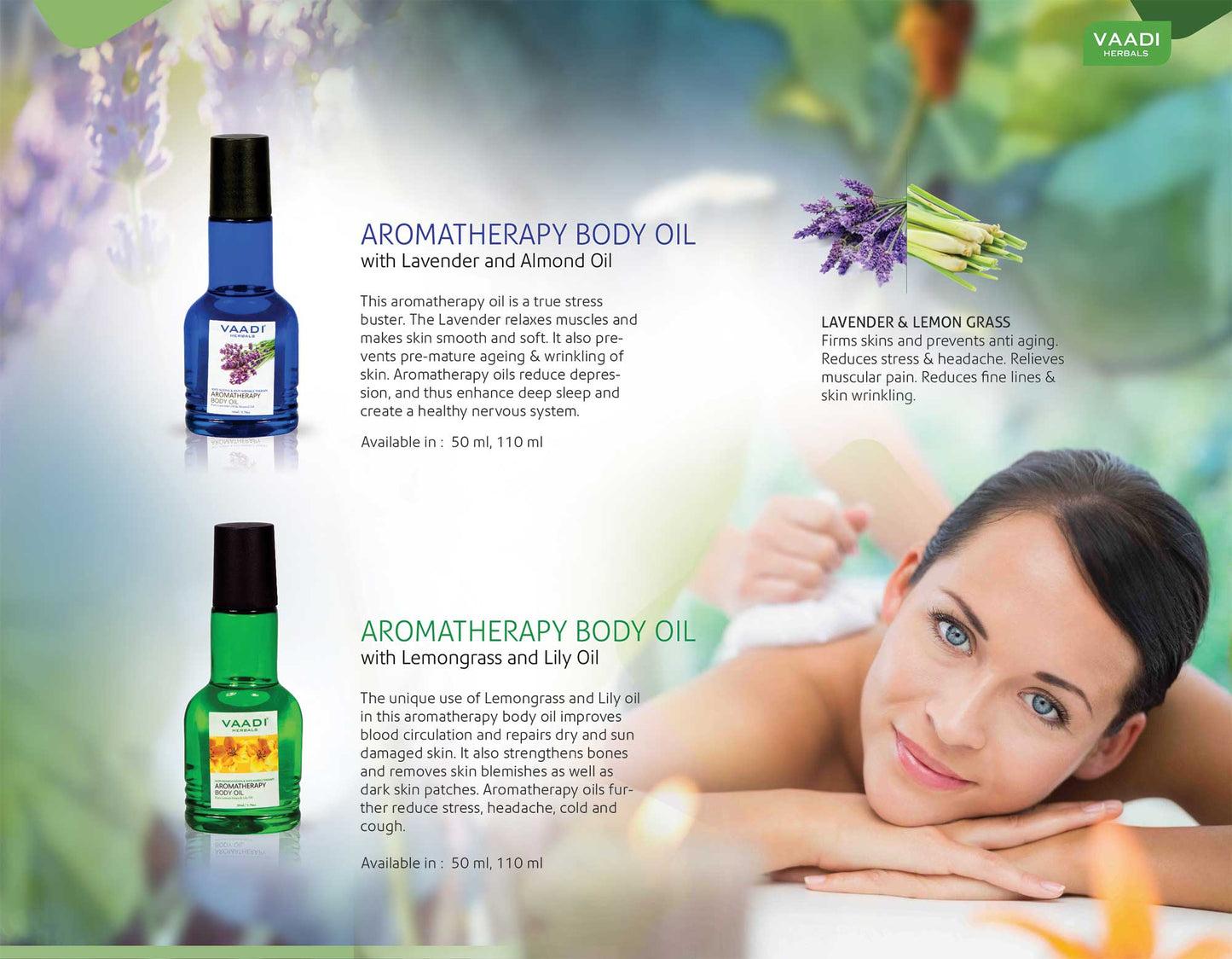 Organic Lavender Body Oil with Almond Extract - Aromatherapy - Anti Ageing - Reduces Stress & Depression (2 x 110ml /4 fl oz)